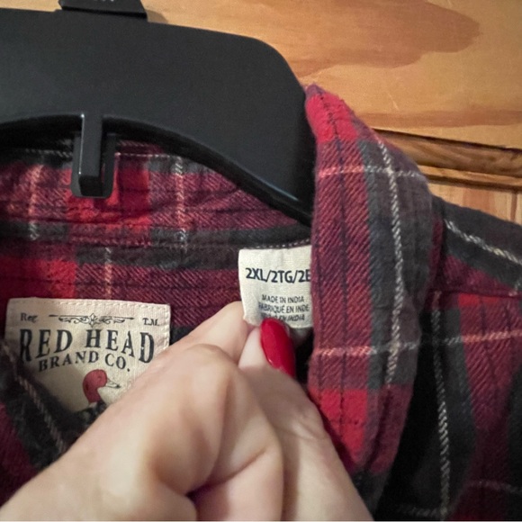 Men’s Red Head Brand Plaid Shirt, Size 2XL - Picture 7 of 9